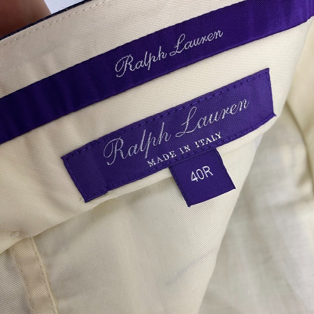 Ralph Lauren Purple Label Pants Mens 34 Navy Dress Trouser Italy NEW unhemmed